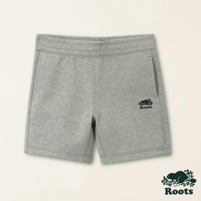 【Roots】Roots小童-喚起自然之心系列 簡約五分短褲(灰色)