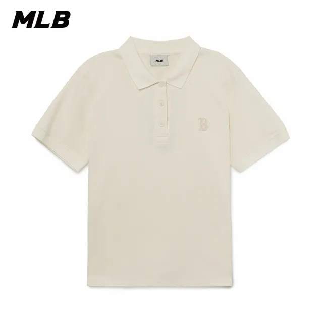 【MLB】女版短袖Polo衫 波士頓紅襪隊(3FPQB0433-43IVS)