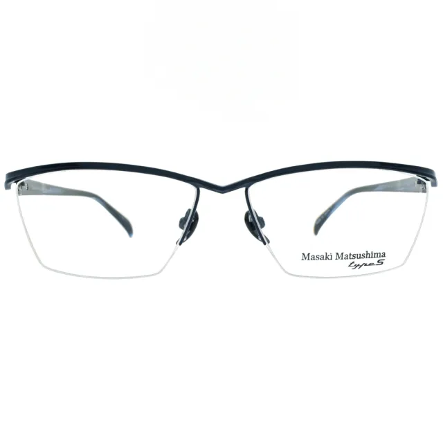 【Masaki 松島正樹】流線眉框 鈦光學眼鏡 TYPE S系列(深藍#MFT5071 C3)
