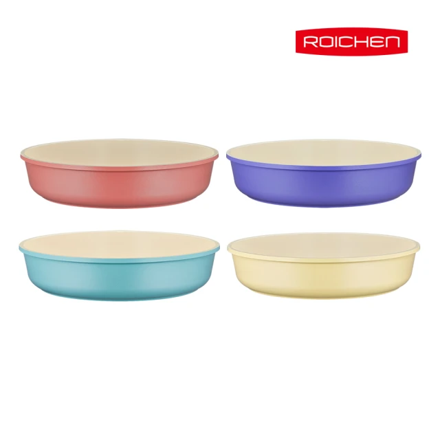 【Roichen】BESPOKE系列平底鍋28cm 韓國製 不含把手(奶油起司/蜜桃粉/藍莓紫/薄荷綠 四色可選)