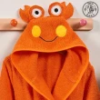 【SOLO 歐洲家居】兒童純棉可愛螃蟹造型連帽浴袍