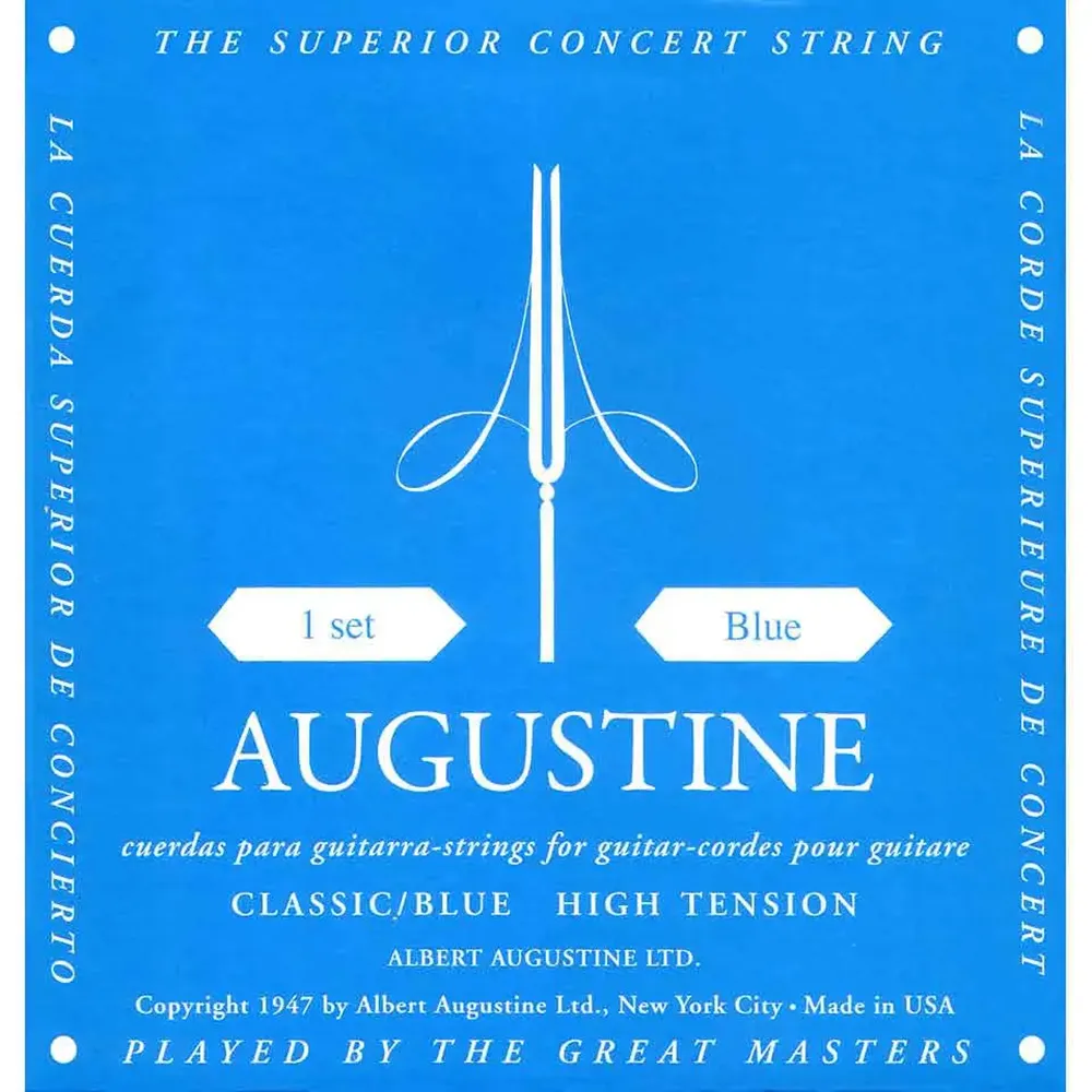 【Augustine 奧古斯汀】Classic Blue 奧古斯丁 經典藍 中/高張 古典吉他弦(原廠公司貨 商品保固有保障)