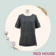 【RED HOUSE 蕾赫斯】蝴蝶結袖素面棉上衣(共3色)