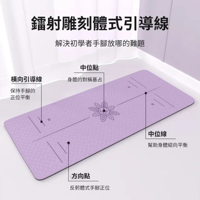 【ANTIAN】買一送二 10mm加厚 防滑運動瑜伽墊 靜音減震健身墊 舞蹈墊 午睡地墊 跳繩墊(贈捆繩+瑜伽網包)
