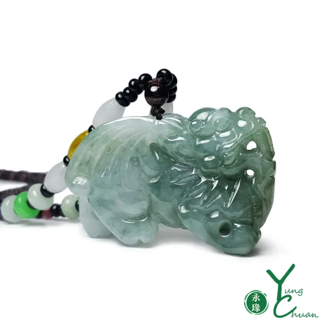 YC 寶石】A貨翡翠雙彩利達富貴飛天貔貅項鍊(2269) - momo購物網- 好評