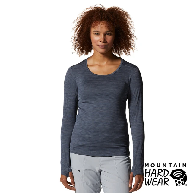 Mountain Hardwear Mighty Stripe Long Sleeve W 防曬條紋長袖排汗衣 女款 石板藍 #2027941