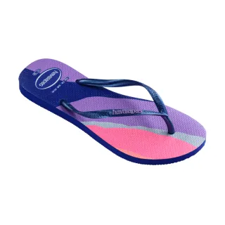 【havaianas 哈瓦仕】拖鞋 女鞋 夾腳拖 炫亮 Slim Palette Glow 寧靜藍 4145766-2711W(哈瓦士)