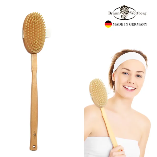 【BRAUN WETTBURG 珀薇】德國製森林芬多按摩刷(乾刷/沐浴按摩美容/10週年慶)