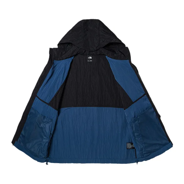 【The North Face】北臉 外套 男款 連帽外套 防風 防潑水 防曬 M CRINKLE WOVEN WIND JKT 黑藍 NF0A7WDMMPF