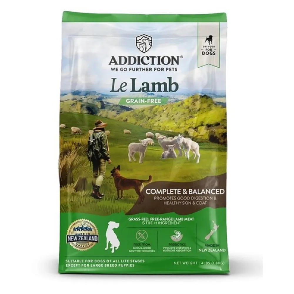 【Addiction 自然癮食】ADD無穀全齡犬飼料1.8Kg野牧羊肉 X2包(狗糧、狗乾糧、犬糧)