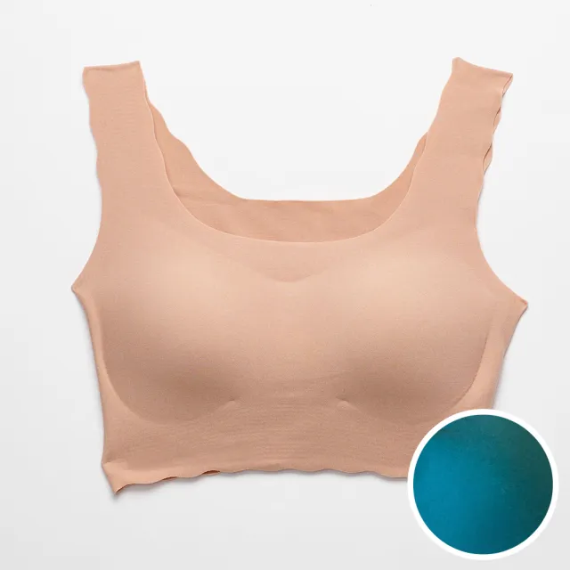 【Wacoal 華歌爾】GOCOCI M-LL無鋼圈內衣 套穿式無痕親膚-NB9665TU(藍綠)