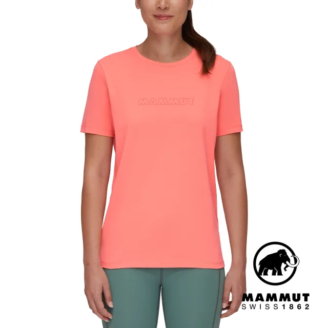 【Mammut 長毛象】Mammut Core T-Shirt Logo W Logo 輕便機能短袖T 女款 櫻花鮭粉 #1017-04070