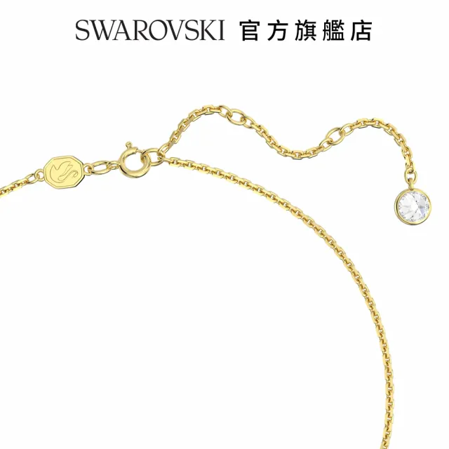 【SWAROVSKI 官方直營】Gema 鏈墜 混合式切割  花朵  綠色  鍍金色色調 交換禮物