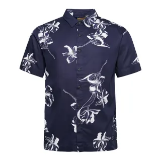 【Superdry】男裝 短袖襯衫 Vintage Hawaiian S/S(深藍)