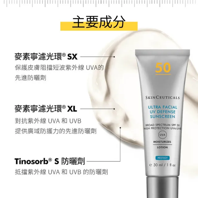 【Skin Ceuticals 修麗可】極致保濕防曬隔離乳SPF50 PA++++ 30ml(保濕防曬小銀傘)