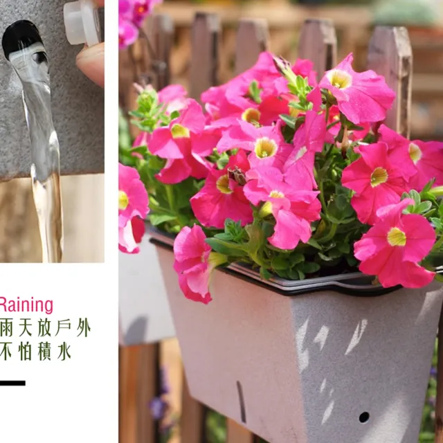 【品屋】大號長方形儲水花盆(懶人花盆 種菜盆 長形花盆 自吸水花盆 大容量種菜箱 SC202)