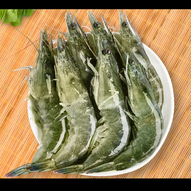 【悅生活】鮮市集 無毒野放生凍大白蝦850g±5/盒 1盒組(極速鮮凍 包冰率低)