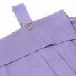 【ILEY 伊蕾】浪漫慵懶感翻領斜肩帶針織上衣(紫色；M-L；1231345501)