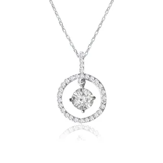 【CTJ】同樂節!25分 D-F color 14K金 天然鑽 光環鑽石項鍊(鑽石閃耀時刻 只為摯愛的妳)