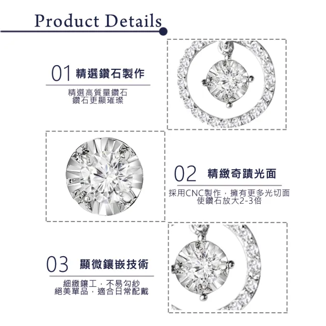 【CTJ】25分 D-F color 14K金 光環鑽石項鍊