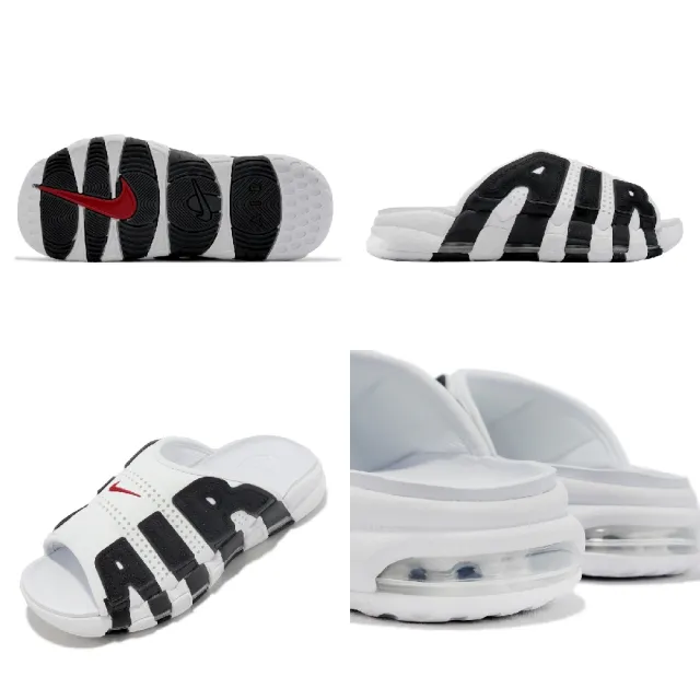 NIKE 耐吉】拖鞋Air More Uptempo Slide 白黑大AIR 男鞋氣墊(FB7818