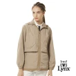 【Lynx Golf】korea女款韓國進口商品斗篷式風衣造型拉鍊口袋可拆式連帽長袖外套(二色)