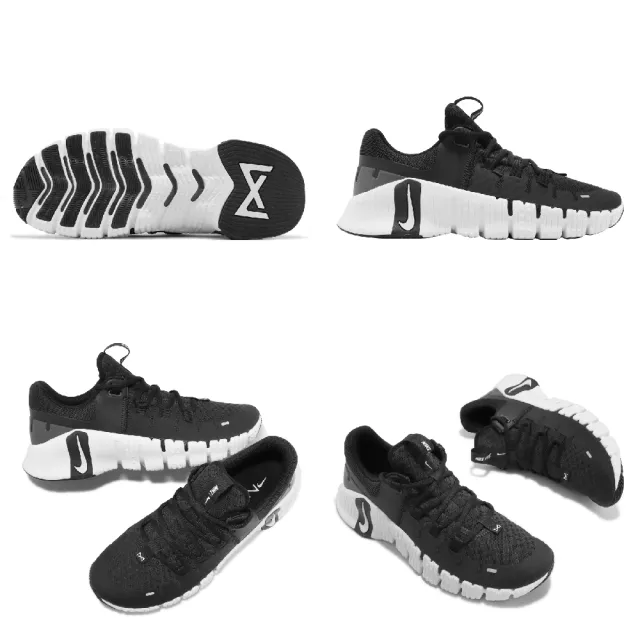【NIKE 耐吉】訓練鞋 Free Metcon 5 男鞋 黑 白 健身 重訓 支撐 運動鞋(DV3949-001)