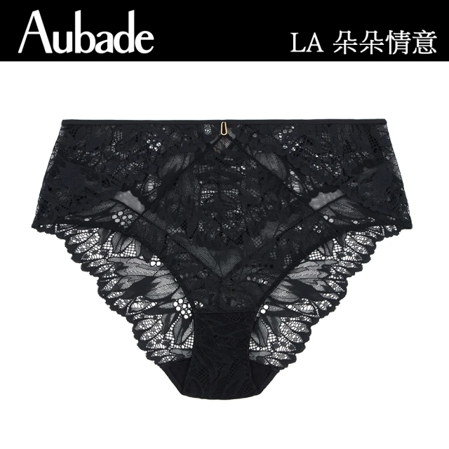 【Aubade】朵朵情意蕾絲高腰褲-LA(黑)