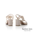 【Keeley Ann】羅馬式粗跟涼鞋(米白色432008332)