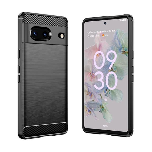 【YANG YI 揚邑】Google Pixel 7 碳纖維拉絲紋軟殼散熱防震抗摔手機殼