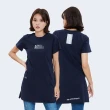 【5th STREET】女裝長版下襬不規則短袖T恤/共2色(長版T恤/連身裙兩穿)
