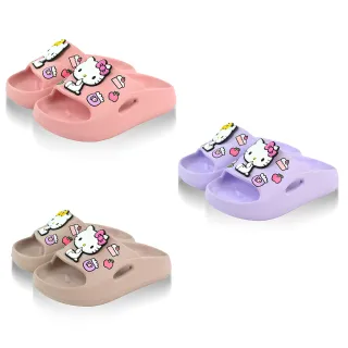 【HELLO KITTY】14.5-21.5cm兒童鞋 拖鞋 極輕量Q彈減壓(奶茶色.紫色.粉色)