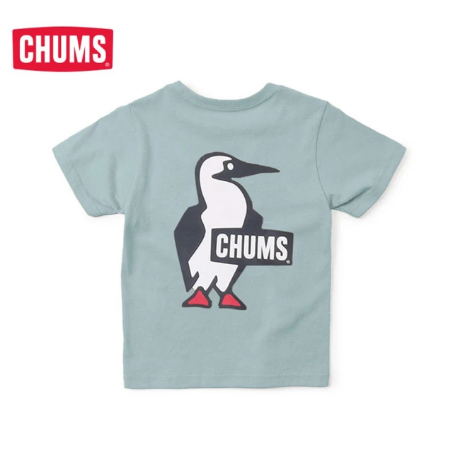 【CHUMS】CHUMS 童裝 休閒 Kids Booby Logo T-Shirt短袖上衣 淺藍色(CH211282A002)