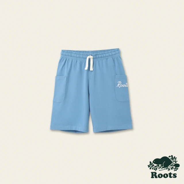 【Roots】Roots大童-自然俱樂部系列 口袋設計有機棉短褲(藍色)