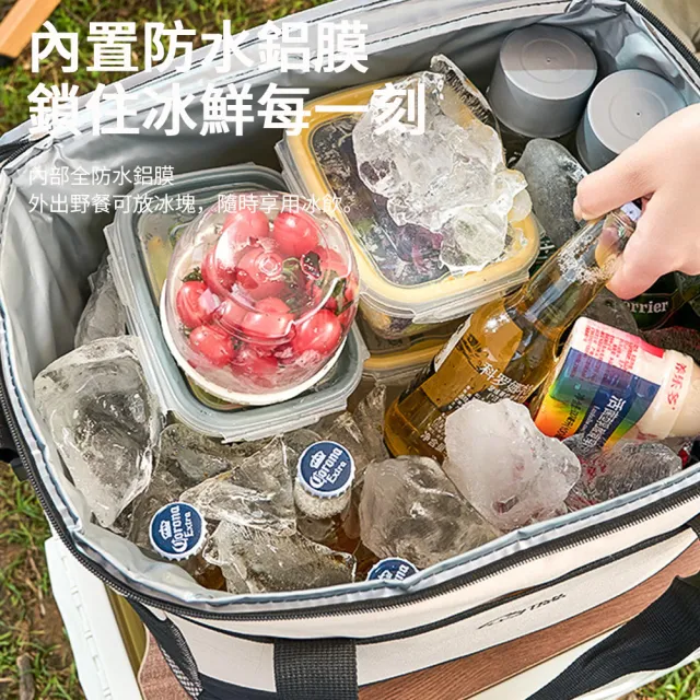 【Nil】戶外露營便攜式保溫保冷袋 單肩/手提外出大容量冷藏袋(野餐包 保溫袋 保冰袋)