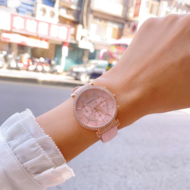 SWAROVSKI 施華洛世奇】Passage Chrono 幸福航程計時腕錶(5580352