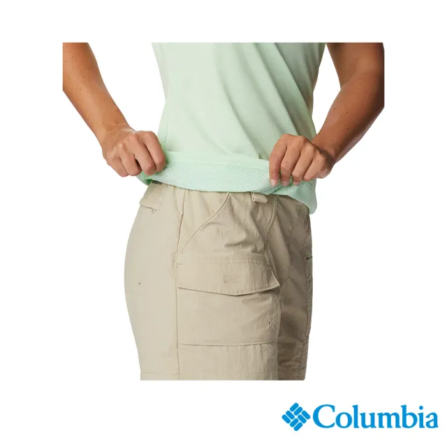 【Columbia 哥倫比亞 官方旗艦】女款- Alpine Chill涼感快排短袖上衣-綠色(UAK35110GR / 2023春夏)