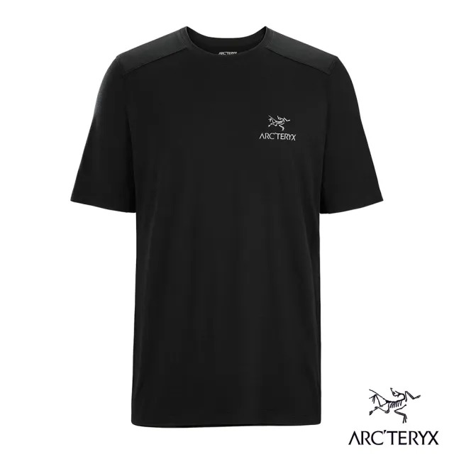 【Arcteryx 始祖鳥官方直營】男 Ionia Arc Word 羊毛短袖圓領衫(黑)