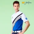 【Jack Nicklaus 金熊】GOLF男款數位印花吸濕排汗POLO/高爾夫球衫(白色)