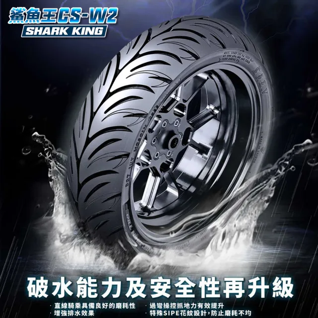【CST 正新輪胎】鯊魚王五代 CSW2 運動型通勤胎 10吋(90/90-10 50J CSW2)
