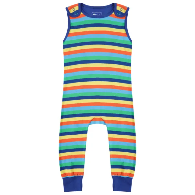 【Piccalilly】英國皮卡儷儷有機棉嬰幼兒連身褲(彩虹條紋)