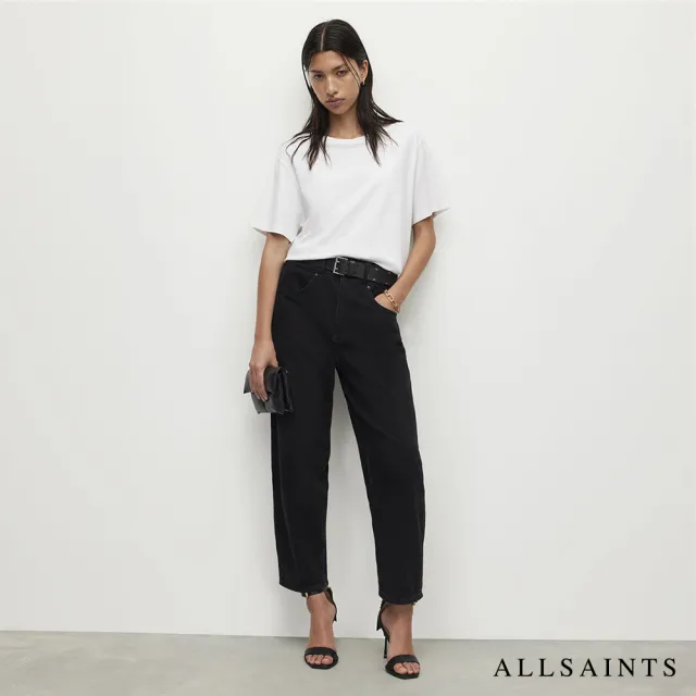 【ALLSAINTS】PIPPA 純棉舒適愜意男友風LOGO短袖T恤-白 WM109W(舒適版型)