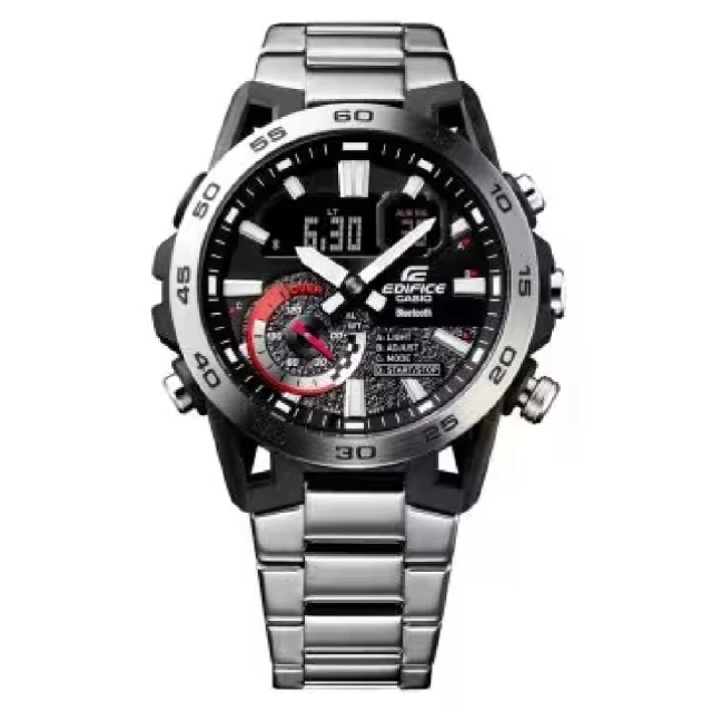 CASIO 卡西歐 G-SHOCK 賽車運動外型 潮流男士腕表 48mm(ECB-40D-1A)