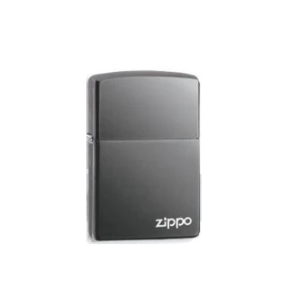【Zippo】黑冰鏡面 Zippo Logo 大 打火機(150ZL)