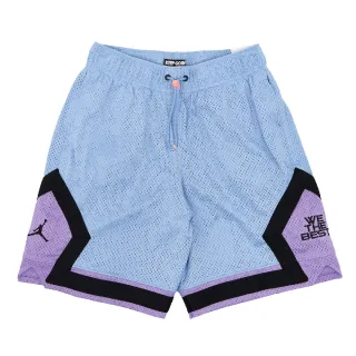 【NIKE 耐吉】短褲 Jordan x DJ Khaled Shorts 男女款 藍 紫 抽繩 網眼 球褲 聯名款(DV7492-472)