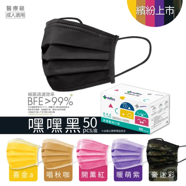 【MEDTECS 美德醫療】40盒組 美德醫用口罩(50片/盒 成人口罩/小臉口罩/大兒童口罩)