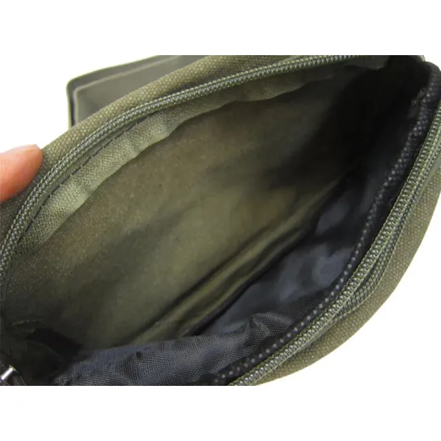 【SNOW.bagshop】腰包小容量(主+外袋共四層扁型腰背肩背斜側背防水包 帆布44腰圍)