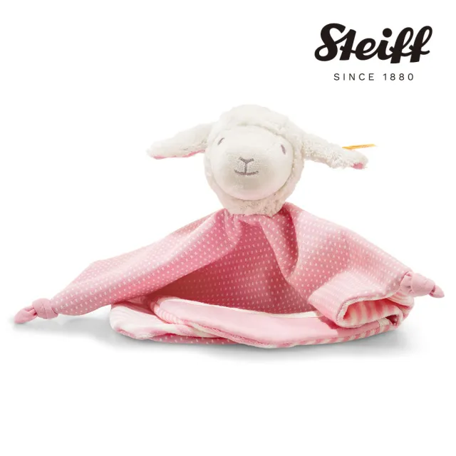 【STEIFF】Liena Lamb 小羊寶寶 安撫巾&手搖鈴(安撫彌月禮盒)