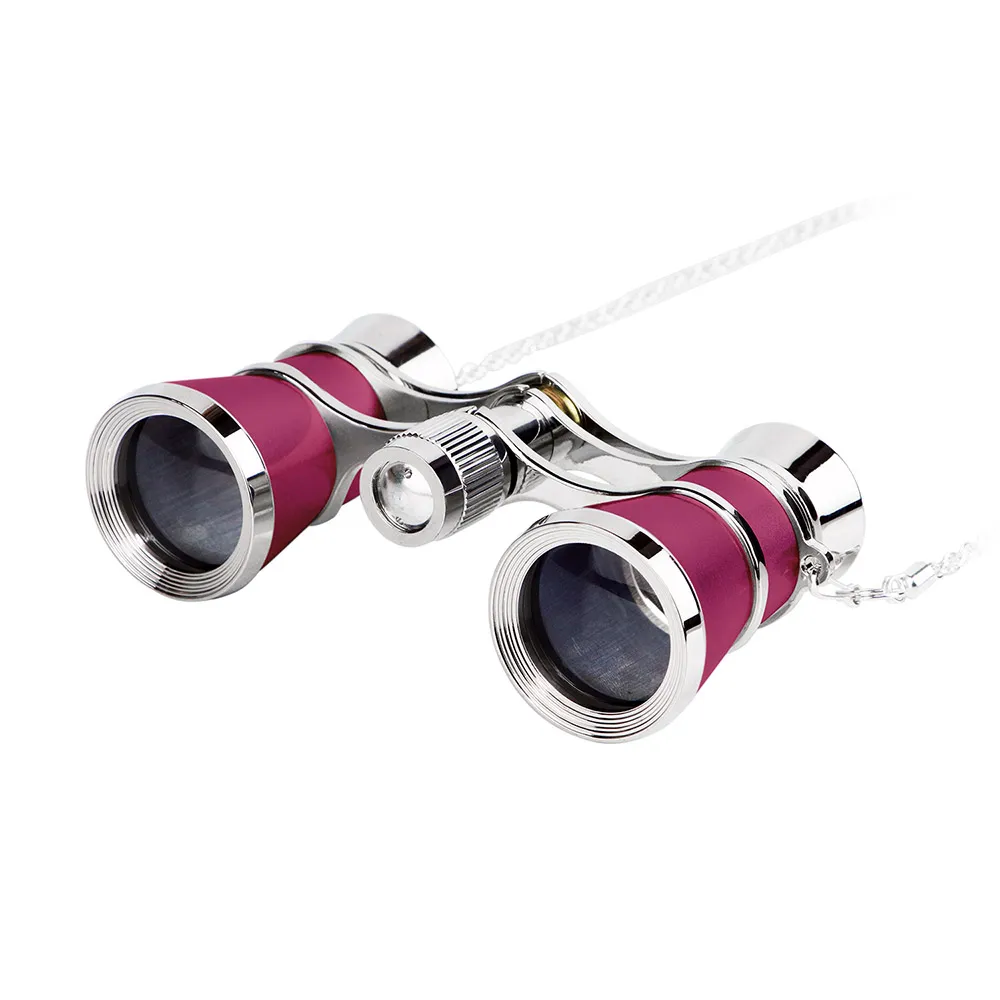 【Hamlet】Opera Glasses 3x24mm 醫療鋼項鍊式經典歌劇望遠鏡 波爾多酒紅(I033-RD)