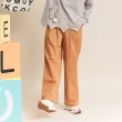 【Dailo】簡約率性打折寬版直筒長褲(藍 黑 駝)